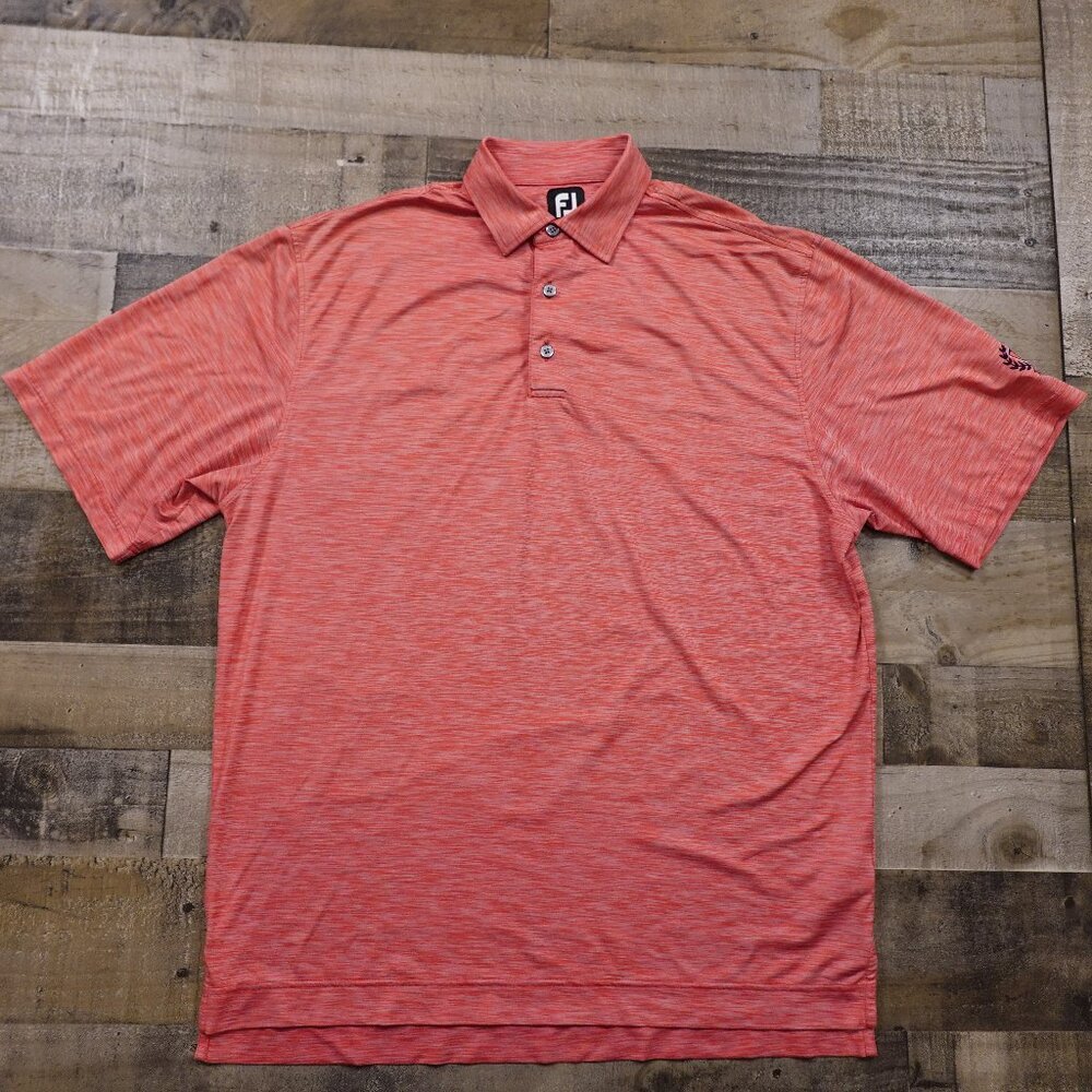 Footjoy performance‎ polo shirt men's large heather orange
